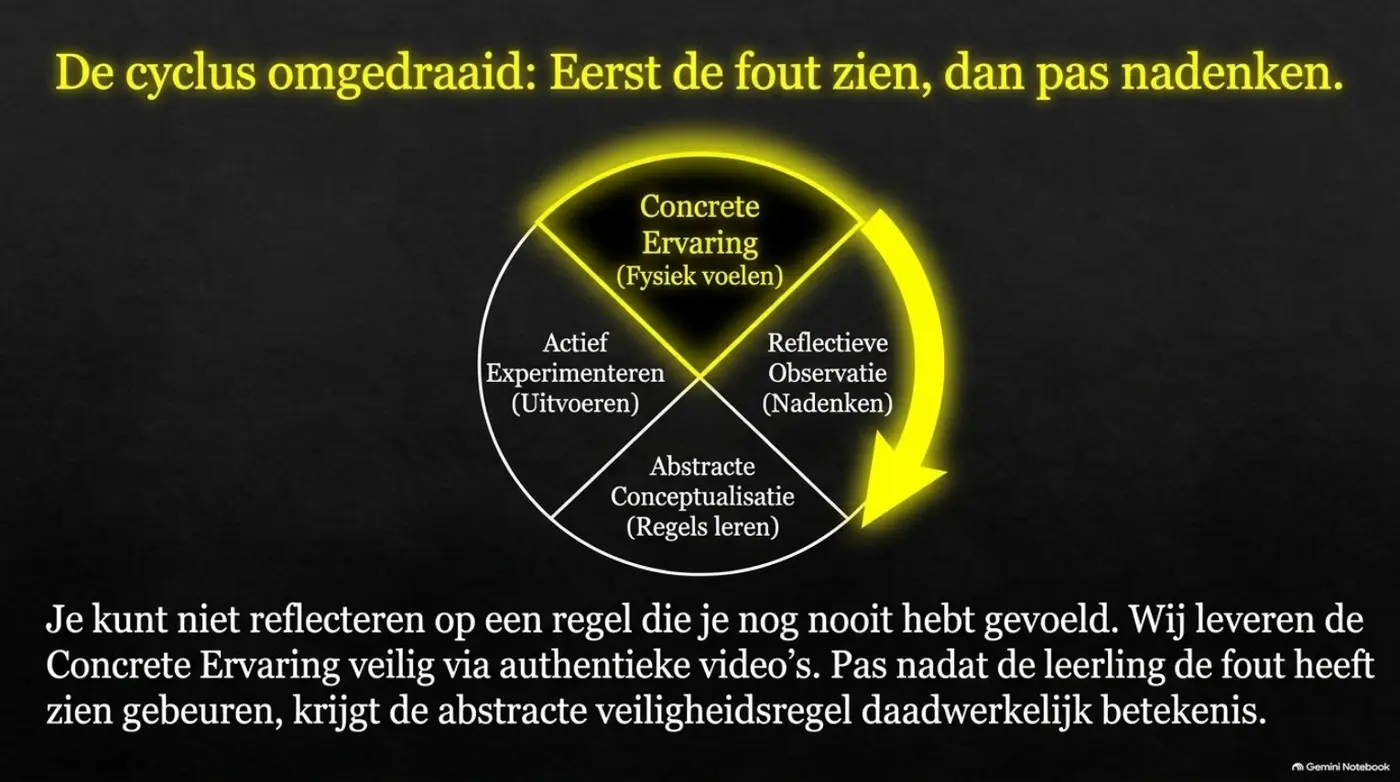 De cyclus omgedraaid: eerst de fout zien, dan pas nadenken